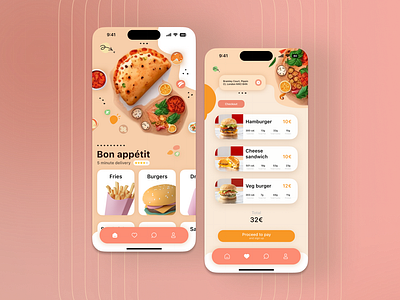 Design for the app of the food delivery service branding design graphic design illustration logo product design typography ui ux vector