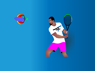 Man Playing Tennis design graphic design illustration vector