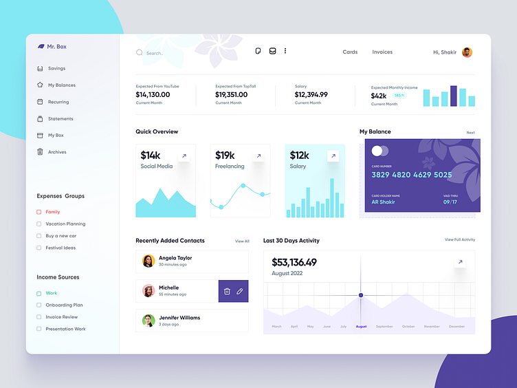 Clean UI Dashboard Concept for admin panel for ecommerce store by AR ...