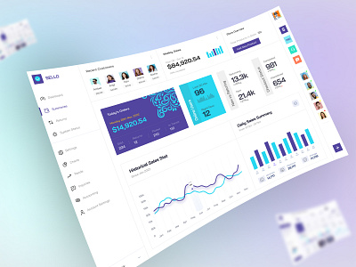 Sello - Modern, Unique and Clean Dashboard UI concept for admin admin card charts clean compoment concept dashboad dashboard grid interface list modern sello sidebar stats summary ui uiux unique user