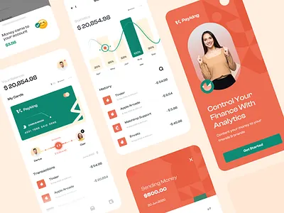 Finance Mobile App app banking banking app creative design finance mobile mobile app mobile application money ui ux uxdesign wallet