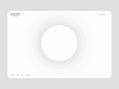 New hero piece circle interaction layout minimal orb timer web web design zen