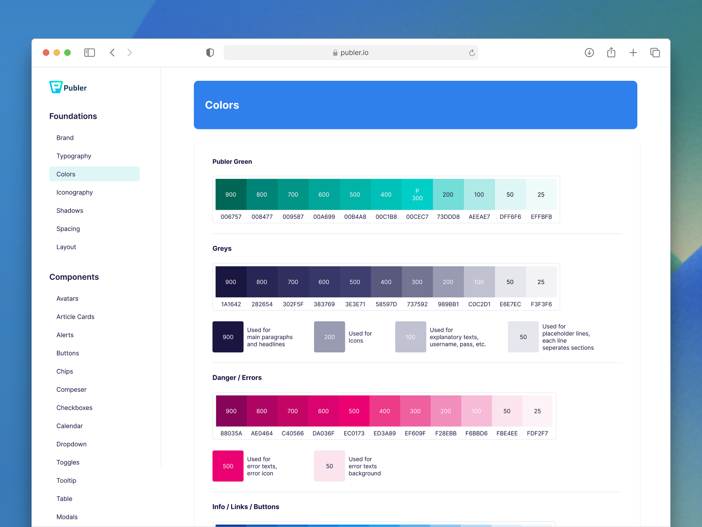Colors in Design System by Sabri Hakuli for Publer on Dribbble