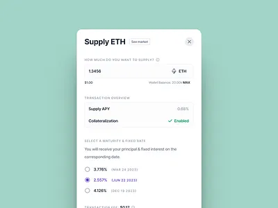 Supply Crypto modal app crypto design flat minimal ui