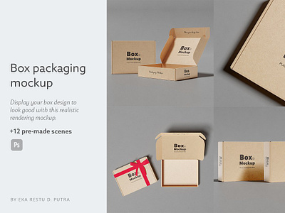 Box Mockup or Mailing Box Mockup 3d box design mailing box mockup packaging