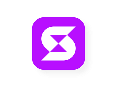 Sence logo app icon branding chrome concepts design graphic design hourglass letter s logo logomark minimal minimalism minimalist modern purple
