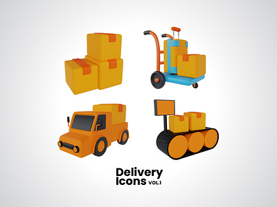 3d delivery icon illustrations 3d icons 3d object delivery design e commerce express graphic design guavanaboy icon logo package services shipment slab turbosquid ui ux