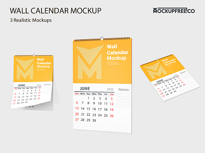 Free Wall Calendar Mockup PSD Set brand branding calendar free freebie identity mock up mockup mockups photoshop product psd template templates wall calendar