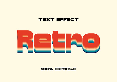 EDITABLE TEXT EFFECT RETRO STYLE adobe illustrator editable font graphic graphic design lettering retro text effect type typeface typography vector vintage