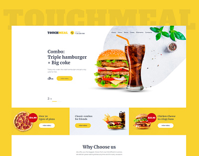 TOUCHMEAL ecommerce food restuarant website