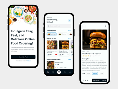 CusFood - Food Delivery App clean delivery food food delivery food online mobile order order online ui ux