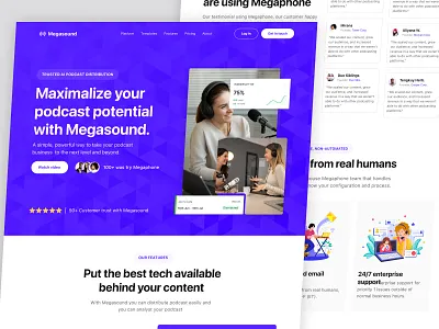 Megasound - AI Podcast Distribution Landingpages ai ai podcast ai podcast distribution audio conversation distribution hosting interview landingpages live megasound platform podcast podcast distribution radio spotify startup streaming app streaming platform websites