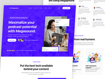 Megasound - AI Podcast Distribution Landingpages ai ai podcast ai podcast distribution audio conversation distribution hosting interview landingpages live megasound platform podcast podcast distribution radio spotify startup streaming app streaming platform websites