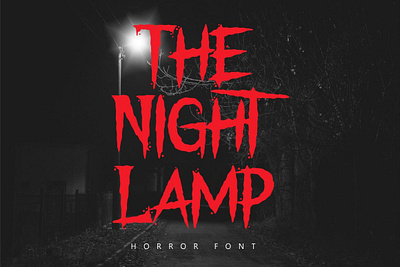 FREE HORROR DISPLAY FONT - THE NIGHT LAMP free font retro font