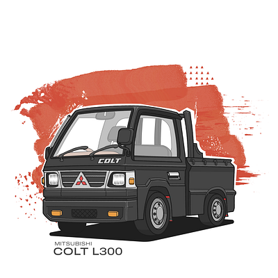 Mitsubishi Colt L300 branding design digital illustration illustration illustrator ui vector vector art vector artwork