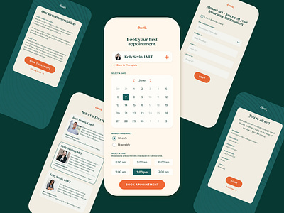 Therapy Appointment Booking Experience app design product ui ux