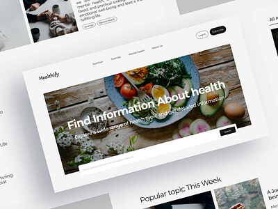 Healthify - Landing Page blog figma health health website homepage landingpage layout layout design ui uidesign uiux ux web webdesign website design