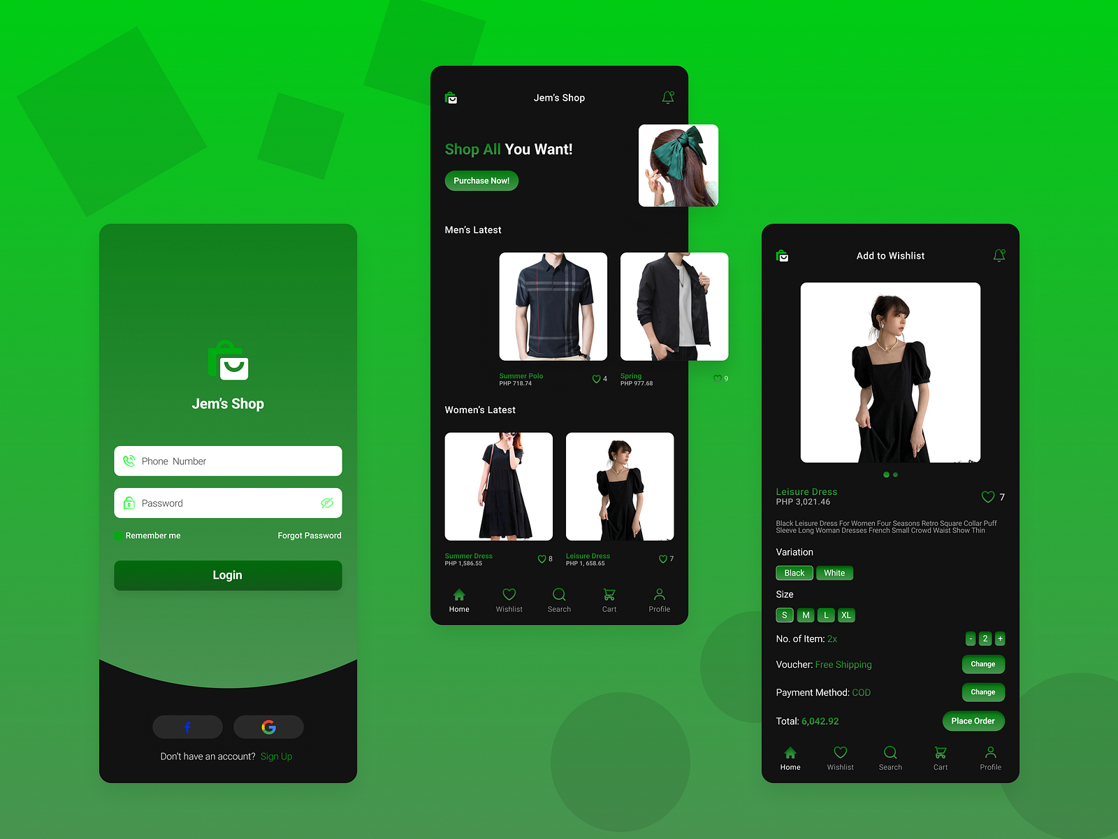 Jem Shop E-commerce App by Leonel Esguerra on Dribbble