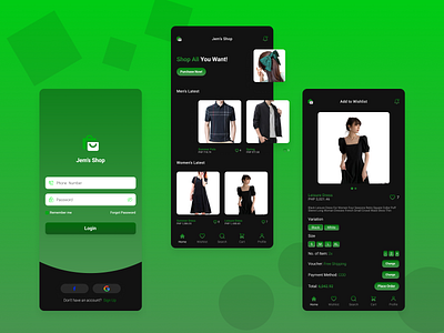 Jem Shop E-commerce App ui