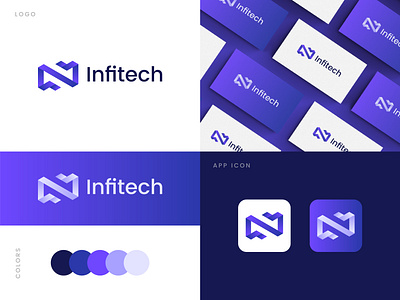 Modern Technology logo design | Brand Identity Design app artificial intelligence brand identity branding design devise graphic design icon illustration infinity logo it logo logo logo design logofolio modern tech logo technology vector