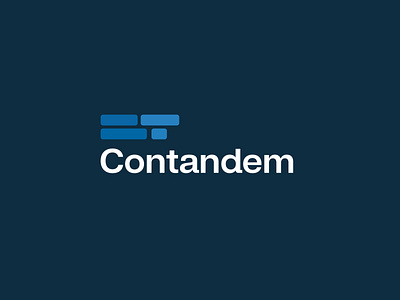 Contandem logo blue brand brand design brand identity branding chile container design import logo shipping