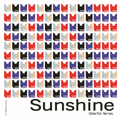 sunshine series,go a head cat abstra abstract branding graphic design illustration mock up tempalte vector