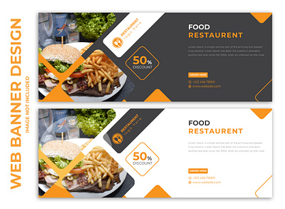 web banner design template advertising banner branding design food food design post restaurent restaurent banner template web
