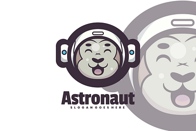 Astronaut animal branding cute mascot design graphic design illustration logo ui ux vector