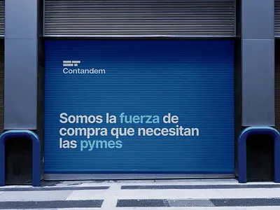 Contandem blue brand brand design brand identity branding design front graphic design logo mockup