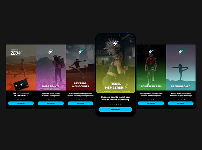 Fitness Credit Card App app branding design ui