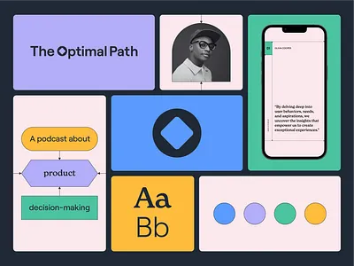 Podcast Visual Identity art direction audiogram brand design brand designer brand identity branding flowchart graphic design logo optimal path podcast podcast identity product decision making shapes social media social media design visual design visual identity