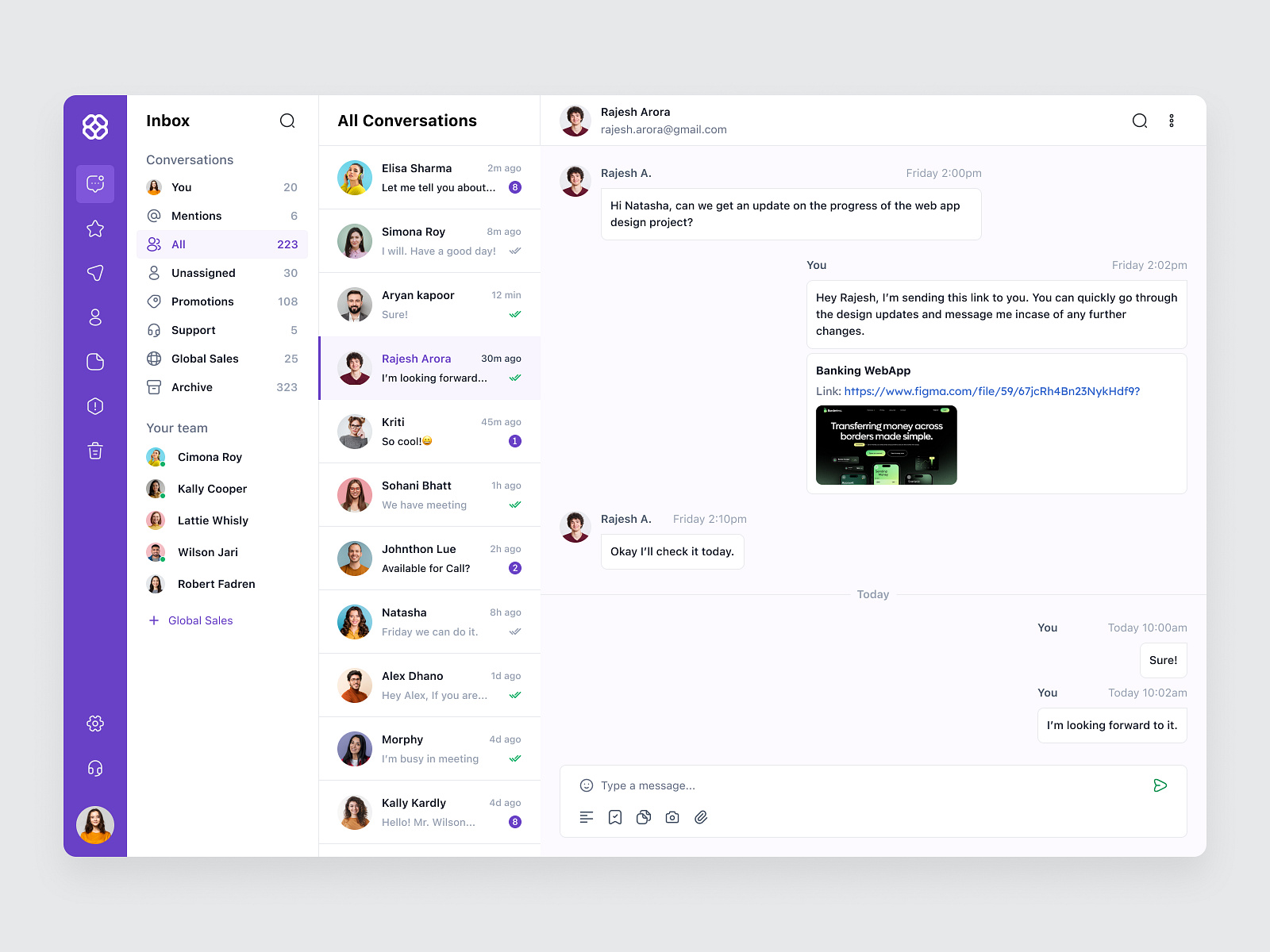 WebApp Design for Conversation Dashboard by Ravi Jilka on Dribbble