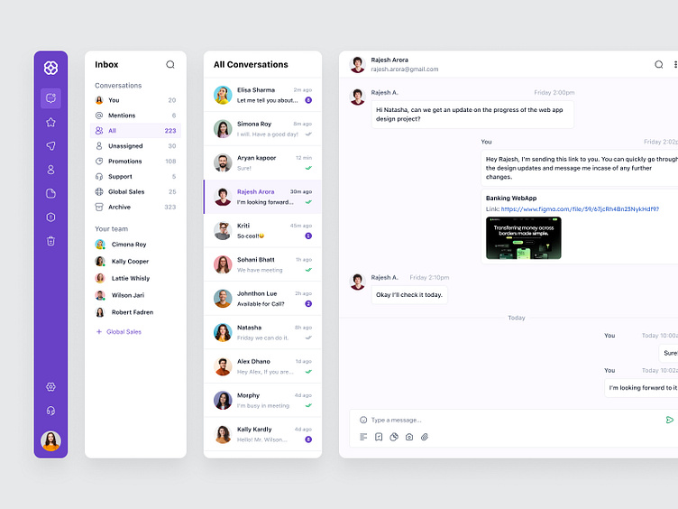 WebApp Design for Conversation Dashboard by Ravi Jilka on Dribbble