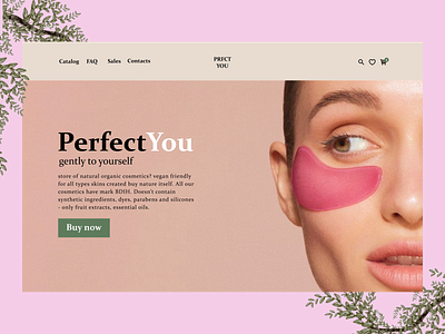 Cosmetics online store design figma online store web desing