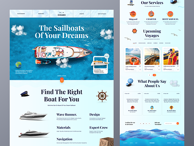 Oceano Yacht Website boating business web design home page landing page landingpage orix rent a boat sailboats ship ui design ui visual design web web design webdesign webpage website websites yacht yacht seller