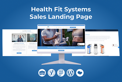 Health Fit Systems Sales Landing Page by taibacreations fitnessproducts fitnessservice gymequipment landing page responsive website ui ux desing
