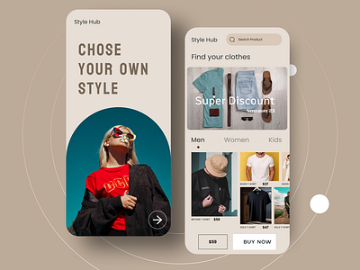 Fashion Store Mobile App UI app design e commerce store ui ux webdesign