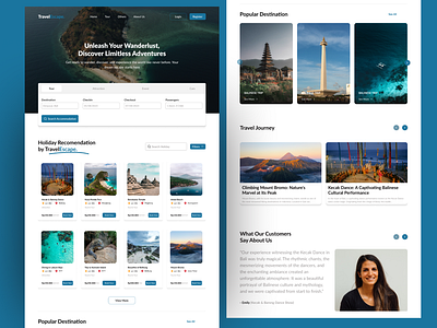 TravelEscape figma holiday travel ui ux website