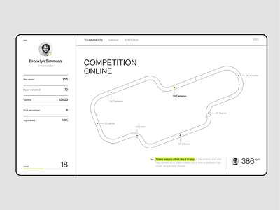 Keyboard Racing / Race Online concept design game game ui games minimal personal area profile racing racingcar typography ui ux uxui web web design