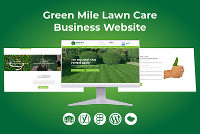 Green Mile Lawn Care Business Website by taibacreations brand identity customer satisfaction landscaping responsive design user friendly websites visually appealing web development website design