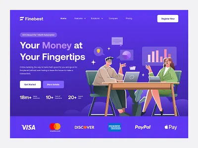 Financial - Illustration branding character design dipa inhouse finance financial fintech flat illustration freepik graphic design illustration money ui design ux design vector wallet
