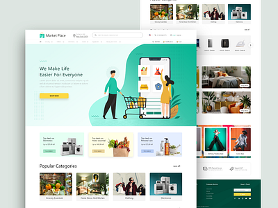 Market Place Website design ecommerce interaction design landing page market market place website marketplace online shopping online store product design store ui web webdesign website