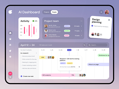 Olivo AI Dashboard design interface product service startup ui ux web website