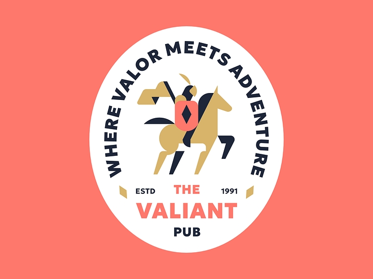 Logo where a valiant knight meets adventure