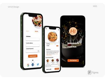 Food Delivery Application animation app design logo typography ui