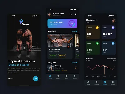 Gym App Design gym app ui