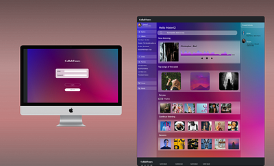 CollabTunes Music App Web Design design music simple ui