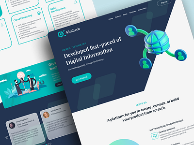 Tech Company Website design landing page ui uiux website