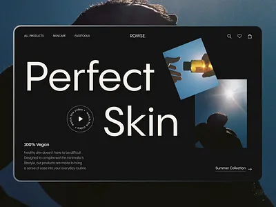 Skincare online shop 🧖🏽‍♀️ | Hyperactive beauty beauty product branding cosmetics cosmetology e commerce graphic design hyperactive landing page makeup online store product design skin skincare spa typography ui ux web design