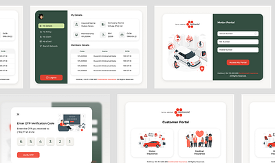 Insurance Web Portal insurance insurance website designs ui ui design ux web applications websites